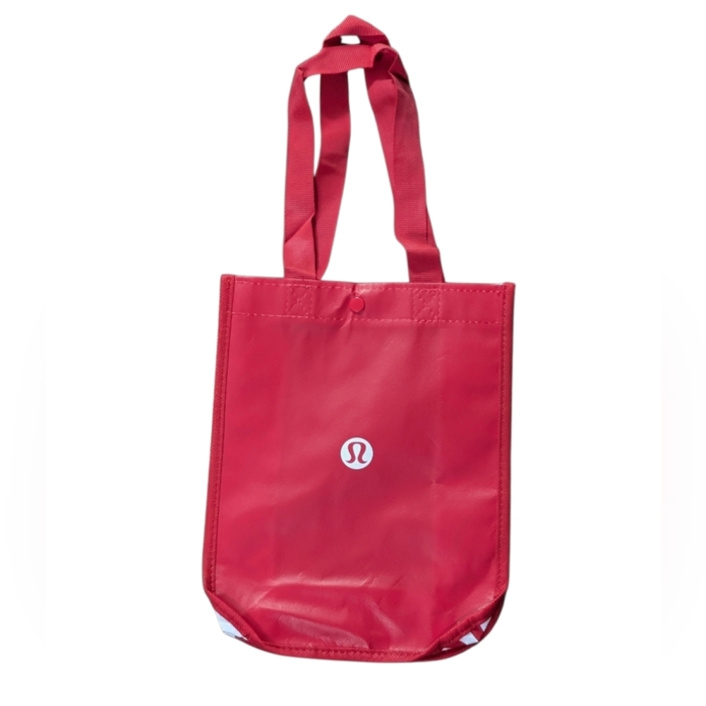 Lululemon Athletica Red Logo Print Tote